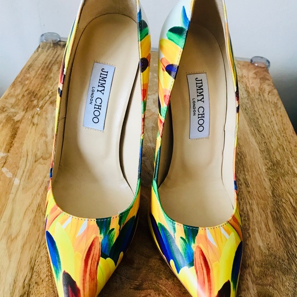 Jimmy Choo Anouk Feather print shoes - Picture 3 of 3